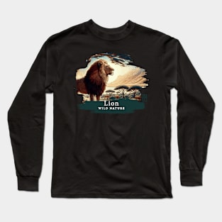 Lion - WILD NATURE - LION -19 Long Sleeve T-Shirt